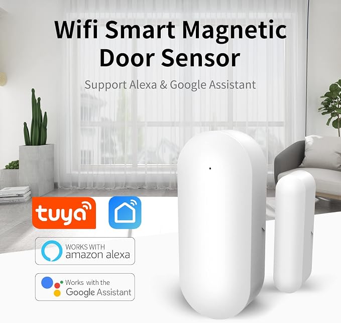 Door Window Alarm Sensors, Smart Life Tuya APP Control & Instant App Alerts - Image 2