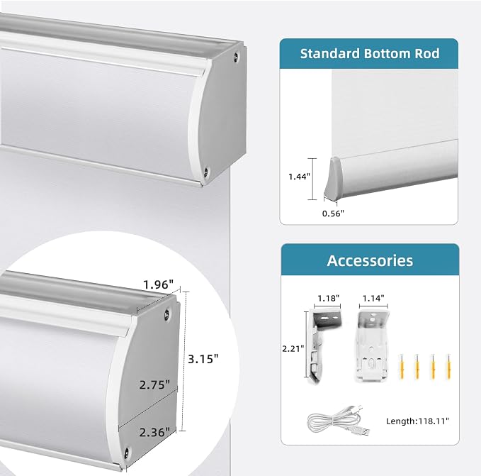 SmartWings Motorized Light Filtering Shades, Work - Image 7