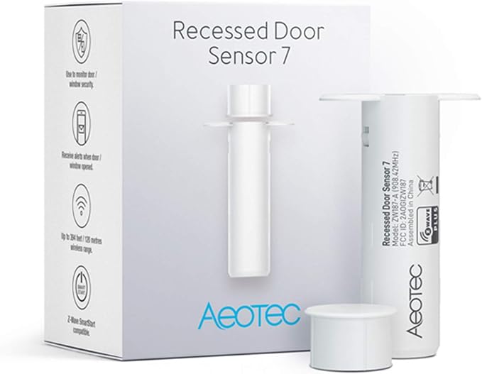 Zwave Door Sensor Aeotec Recessed Door Sensor 7, Z-Wave Plus Enabled Smart Door by Aeotec