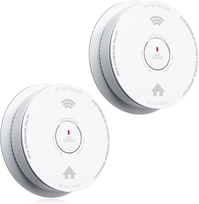 SITERWELL Smoke Detector 10 Year Battery Operated, Smoke Alarm by SITERWELL