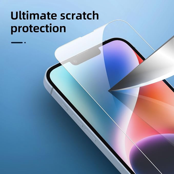 NEW'C 3x for iPhone 14 Plus Screen Protector+ 3x Camera Lens Protector - Image 7