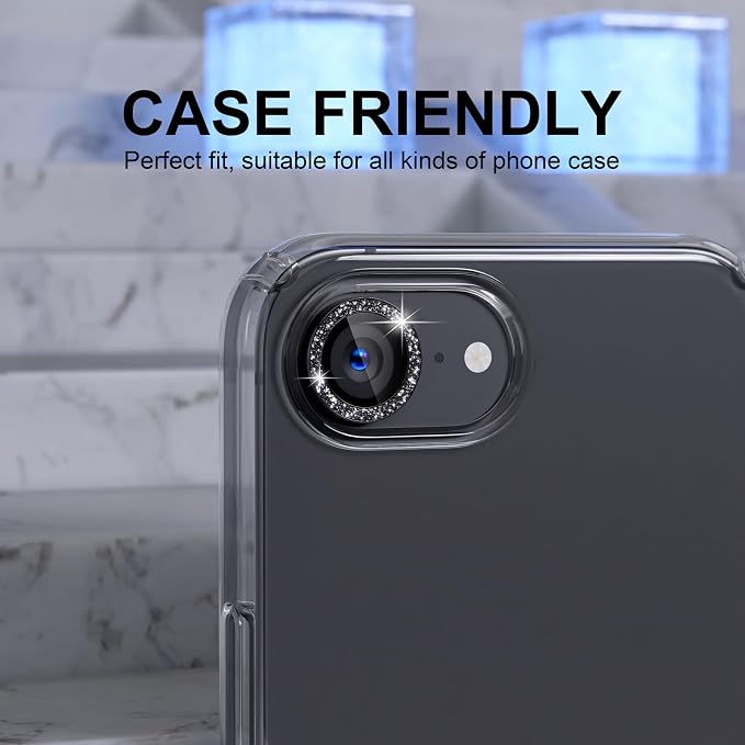 Choiche Compatible for iPhone 17e / 16e Camera Lens Protector Bling, 9H - Image 4