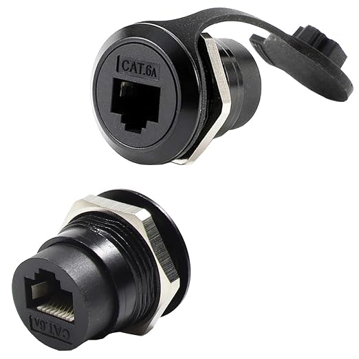 PENGLIN 2Pack RJ45 Shielded Panel Mount Coupler, Ethernet LAN Pass Through by PENGLIN