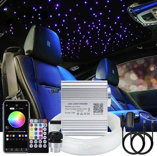 AKEPO Upgraded Car Home APP Fiber Optic Lights kit RGBW Twinkle + Music Effect by AKEPO