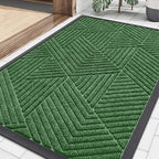 Smiry Front Door Mat Outside Entrance, Low Profile Rubber Doormat by Smiry