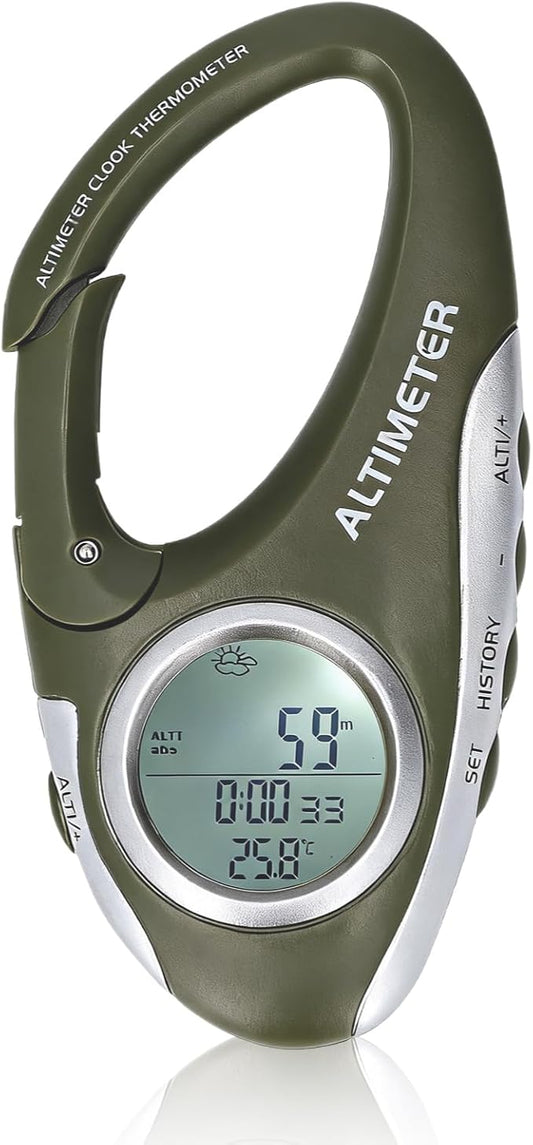 HERCHR Digital Altimeter, Hiking Thermometer Portable Compass by HERCHR