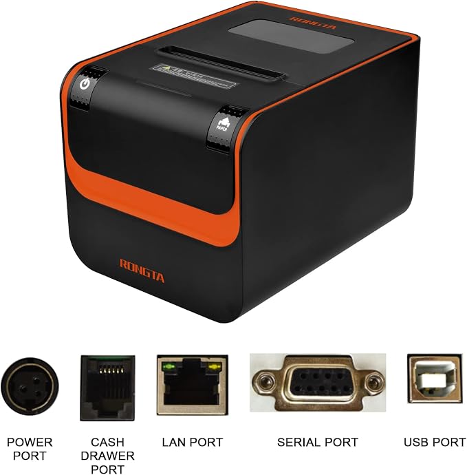 Rongta POS Printer, 80mm Direct Thermal Receipt Printers - Image 4