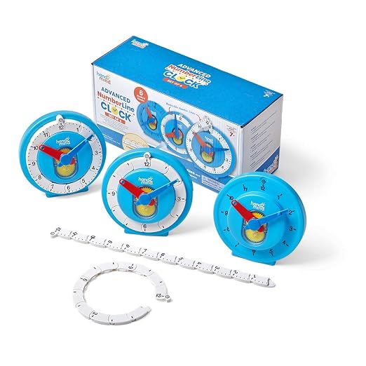hand2mind Advanced NumberLine Clock, Number Line by hand2mind