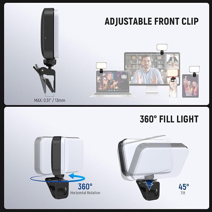 NEEWER Entry Level Version LED Selfie Light, 54 LEDs Plastic Clip on Phone Fill - Image 6
