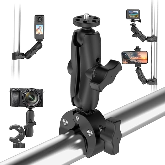 Taisioner Super Camera Clamp Mount 3.6" Socket Arm 360°Ball Head Magic Arm 1/4" by Taisioner