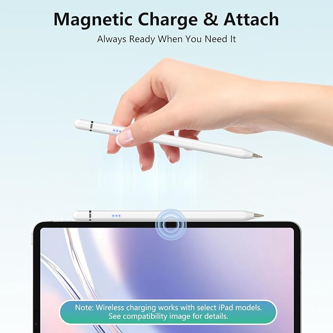 Stylus Pen for Apple iPad 2018–2026, Magnetic Charging iPad Pencil 2nd - Image 5
