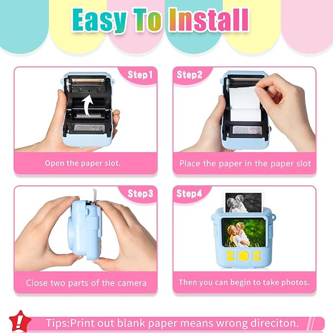 12 Rolls Kids Instant Camera Thermal Print Paper Refill - Image 7