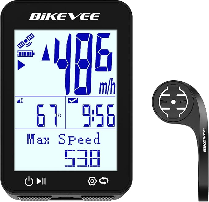 GPS Bike Computer Wireless Bicycle Speedometer Odometer 9 Languages Auto by Bikevee