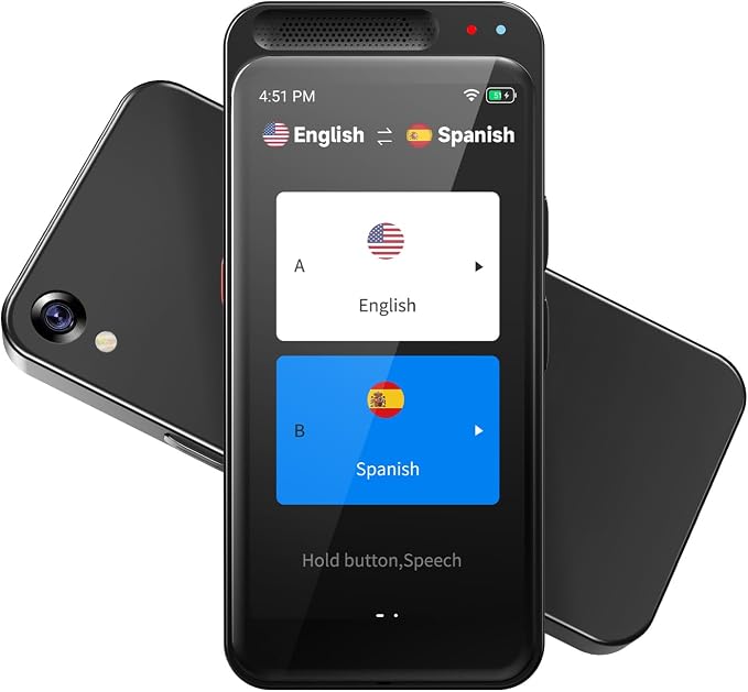 Language Translator Device No WiFi Needed, VORMOR Upgraded AI Translator Two by FLTIDUNDI