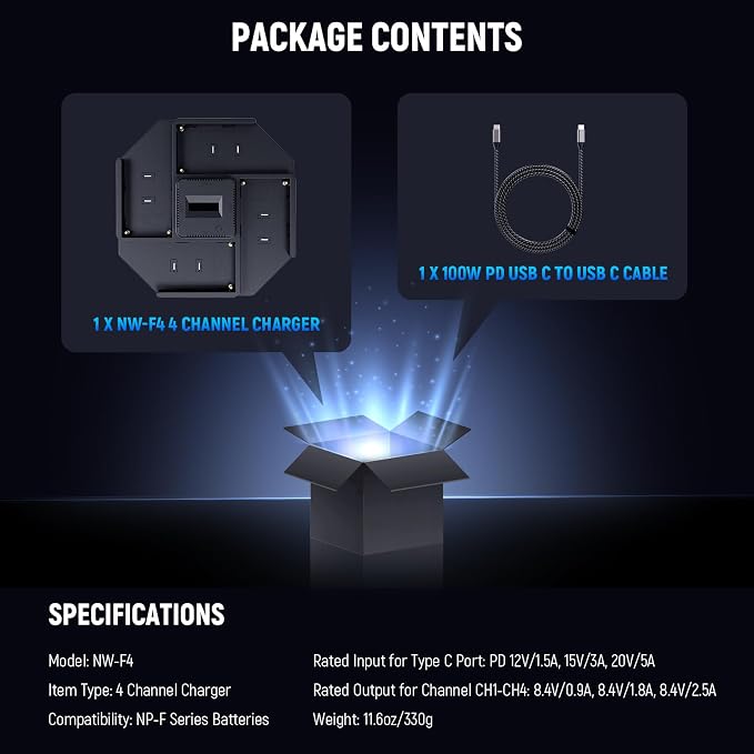 Neewer NP-F970 4 Channel Charger - Image 9