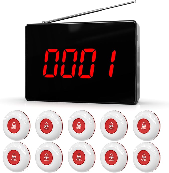 CallToU Wireless Caregiver Pager Nurse Calling System 1000+ft Call Bell Patients by CallToU
