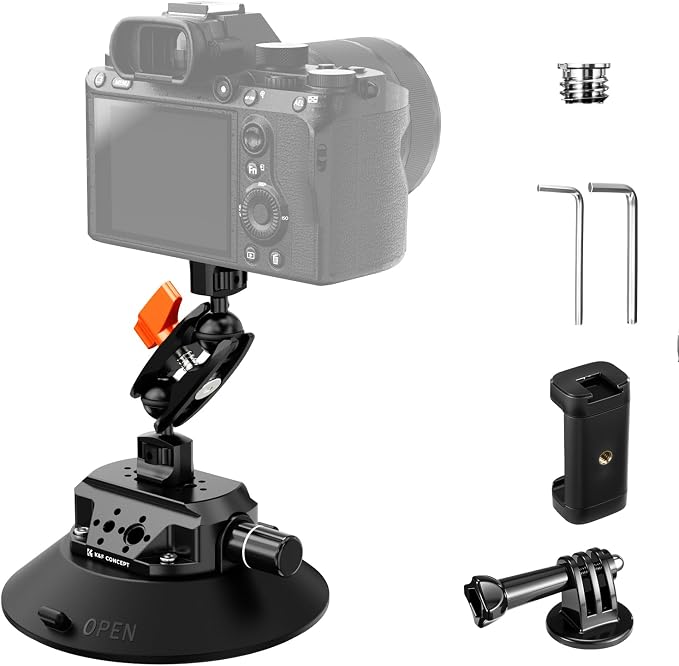 K&F CONCEPT 6" Suction Cup Camera Mount by KFCONCEPT
