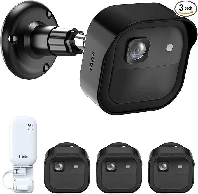 Blink Camera Mount for Outdoor 2K+, 3 Pack Protective Housing and 360° by PEF