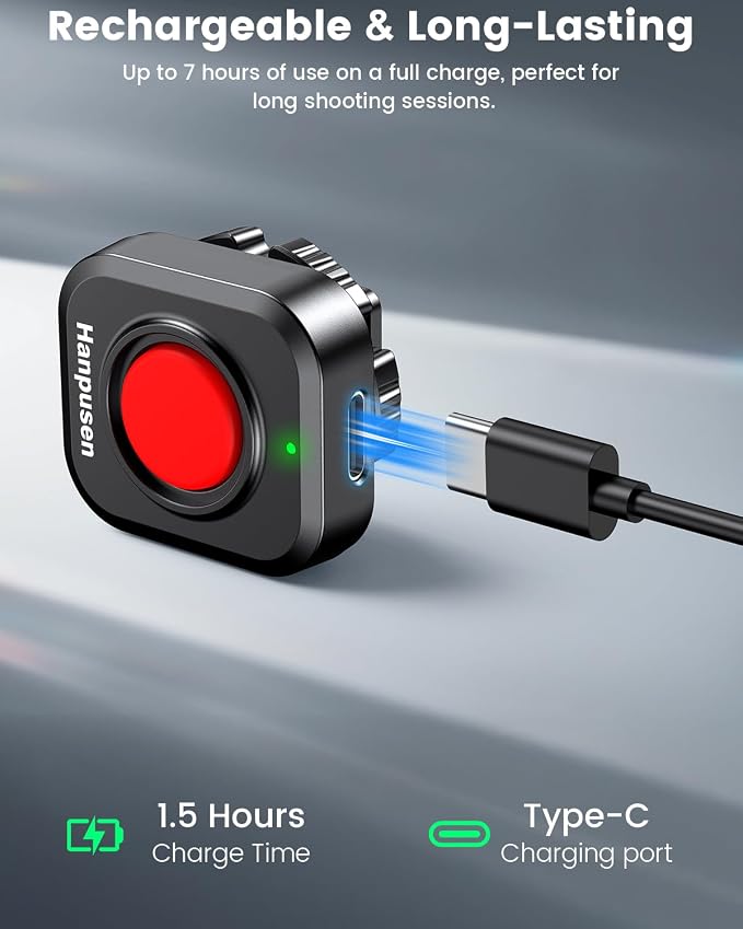 Wireless Rechargeable Camera Video Recording Remote Control, One-Press Video - Image 4