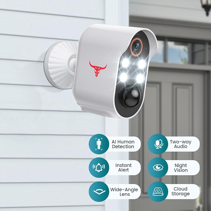1080P Wireless Security Camera Outdoor, Battery Powered, AI Human Detection - Image 8