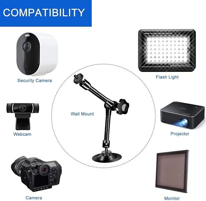 UYODM 2 Pack Articulating Magic Arm Wall Mount Holder Stand Compatible - Image 3