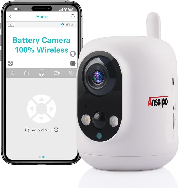 Long Battery Life Indoor Cameras Wireless by Anssipo