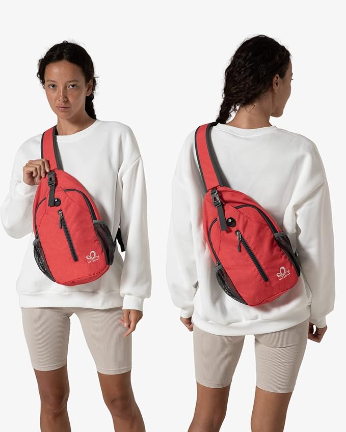 WATERFLY Crossbody Sling Backpack Sling Bag Travel Hiking Chest Bag Daypack - Image 6