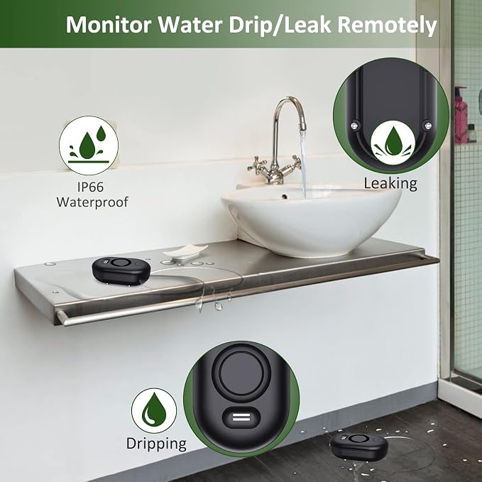 Water Leak Detector Sensor Alarm: Home Water Flooding Monitor Smart Sink - Image 2