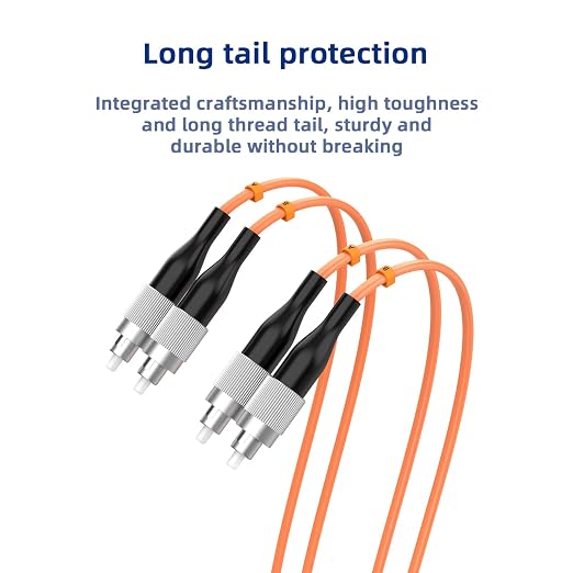 FC/UPC to FC/UPC Fiber Patch Cable, 100M/328FT OM1 Multimode Duplex 62.5/125µm - Image 5
