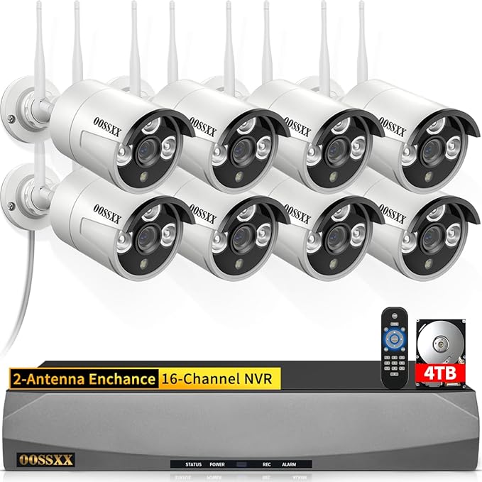 Wireless Security Camera System, 16CH WiFi NVR by OOSSXX
