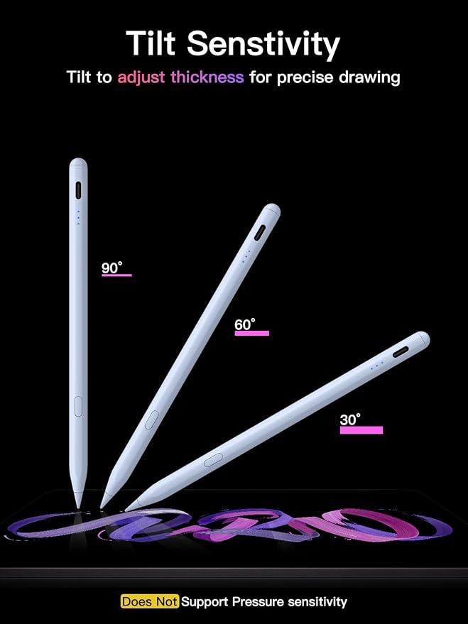 Stylus Pen for ipad 2018-2026, USB-C Fast Charging Pencil, Pixel-Perfect Tilt - Image 7