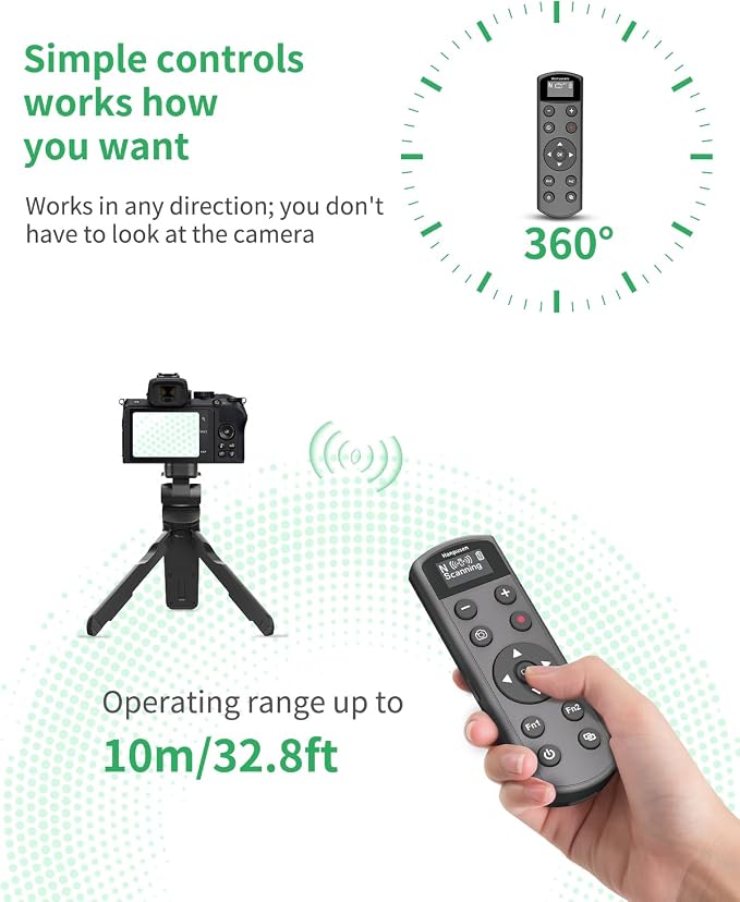 for Nikon Camera Remote Control, Hanpusen Rechargeable Wireless Shutter Release - Image 6