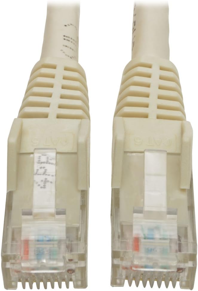 Tripp Lite Cat6 Gigabit Ethernet Snagless Molded Patch Cable UTP White RJ45 by TrippLite