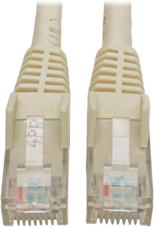 Tripp Lite Cat6 Gigabit Ethernet Snagless Molded Patch Cable UTP White RJ45 by TrippLite