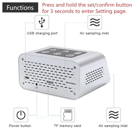 Air Quality Monitor Indoor AQI Dust Meter Pollution Tester Particle Counter - Image 9