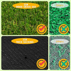 Realistic Artificial Grass Rug 8 FT x 55 FT Fake Faux Turf Grass, 0.8"" Indoor - Image 4