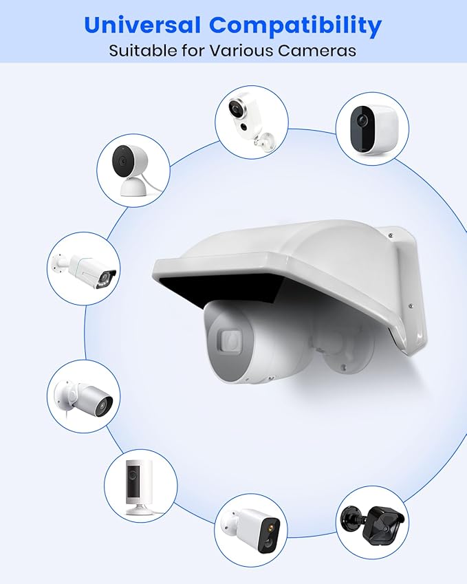 Universal Security Camera Sun Rain Cover Shield, ABS Plastic Protective Proof - Image 2