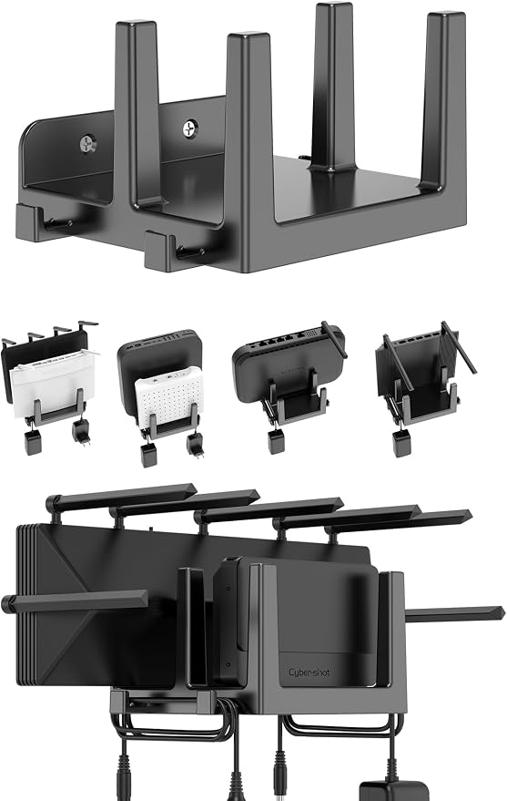 Wall Mount Shelf for WiFi Router, TV Box, Universal Cable Box Shelf Compatible by NOTMBESTM