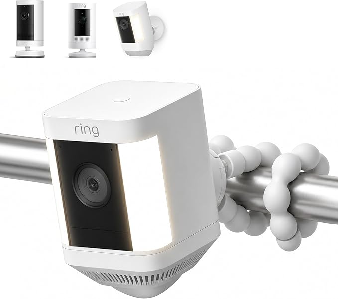 Flexible Camera Tripod Mount for Ring Spotlight Cam Plus/Pro, Ring Stick Up Cam by ALERTCAM