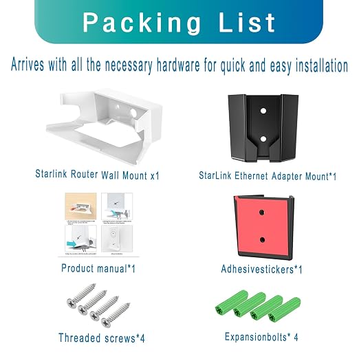 StarLink Ethernet Adapter & Router Mount, Starlink Internet Kit Satellite ABS - Image 2