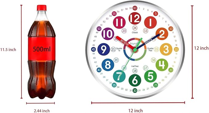 Roymnie Wall Clock for Kids Learning - Image 2