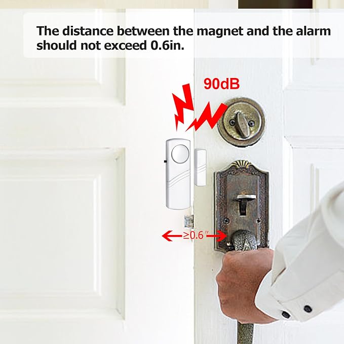 Security Door Window Alarm, 90DB Wireless Sensor Door Window Burglar Alarm - Image 2