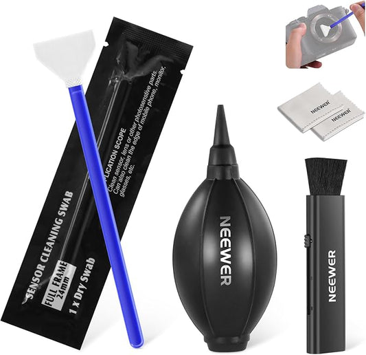 NEEWER 5 in 1 Camera Lens Cleaning Kit, 1x Lens Brush Pen + 1x Air Blower + 1x by Neewer