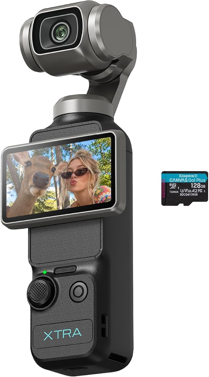 Xtra Muse with 128GB microSD, Vlogging Camera with 1'' CMOS & 4K/120fps Videos by XTRA