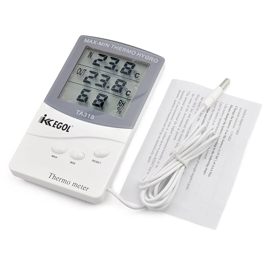 iKKEGOL Dual Sensor LCD Display Indoor Outdoor Digital Thermometer Hygrometer - Image 6