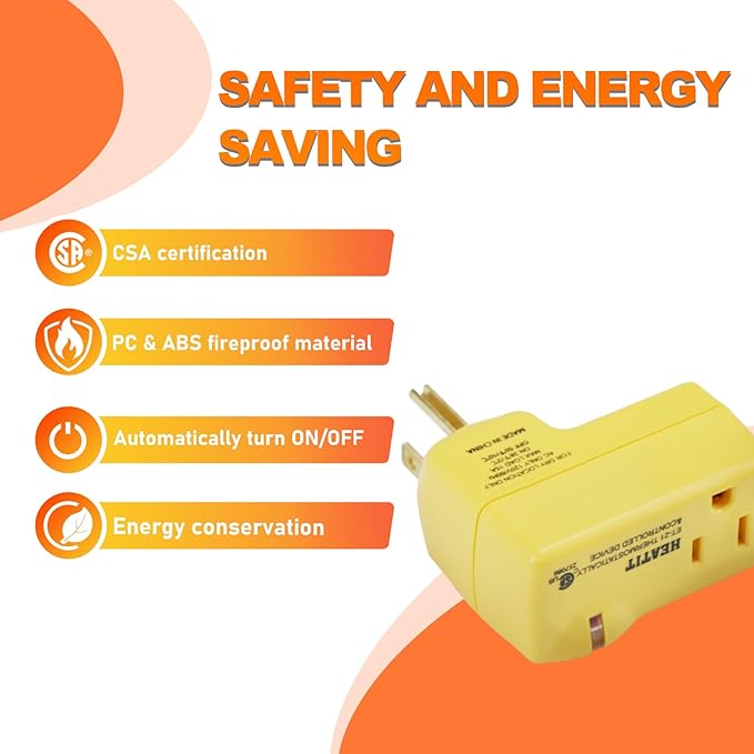 HEATIT ET-21 Freeze Thermostatically Controlled Outlet On at 38F /Off at 50F - Image 4
