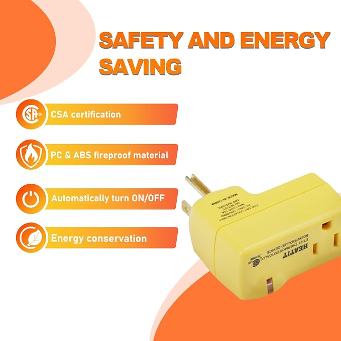 HEATIT ET-21 Freeze Thermostatically Controlled Outlet On at 38F /Off at 50F - Image 4