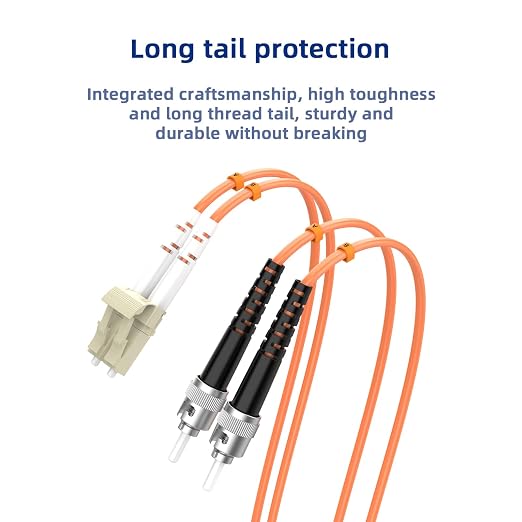 OM1 Fiber Patch Cable LC/UPC to ST/UPC Multimode Duplex 62.5/125μm Fiber - Image 5