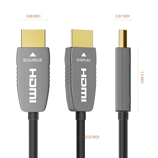 RUIPRO 8K HDMI Fiber Optic Cable CL2 Rated 165 Feet 48Gbps 8K60Hz 4K120Hz - Image 7