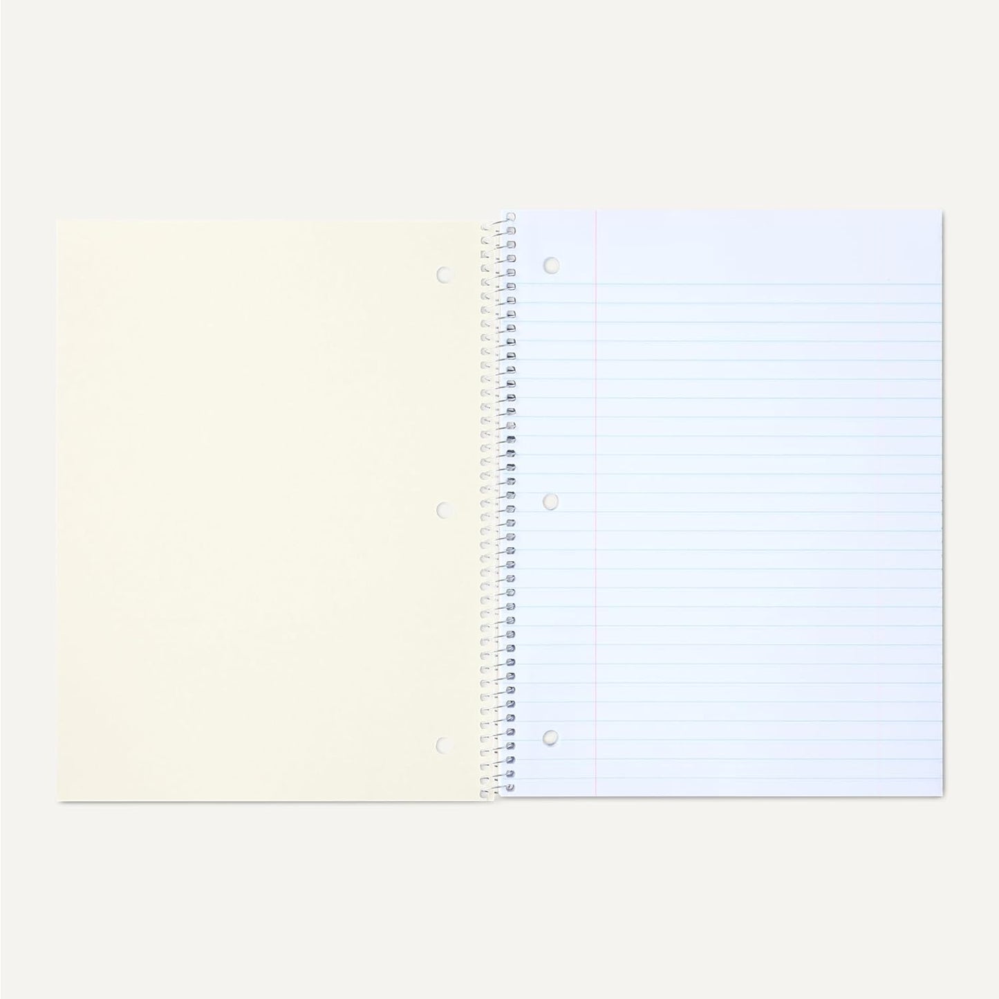 Amazon Basics Wide Ruled Spiral Notebook, 70 Sheets, 7-1/2" x 10-1/2", 3 pack, Assorted Pastel Solid Colors